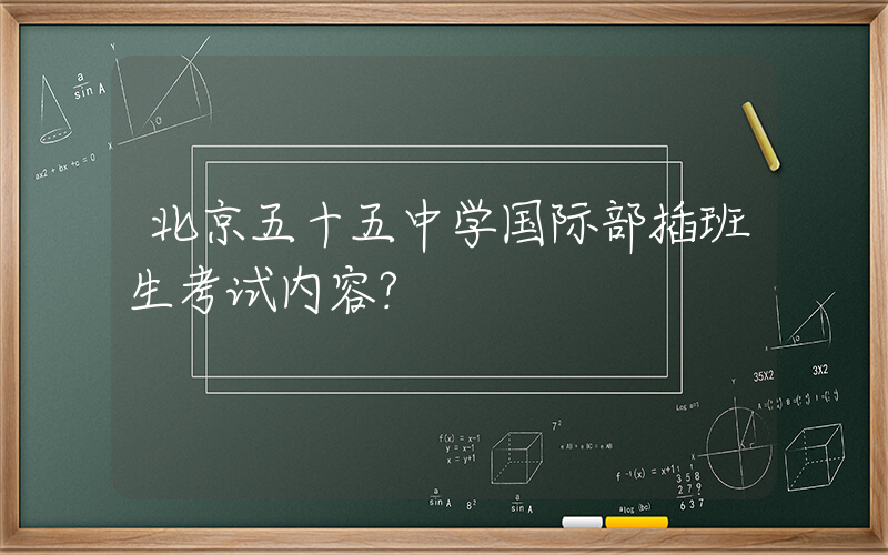 北京五十五中学国际部插班生考试内容？