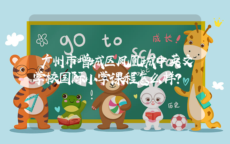 广州市增城区凤凰城中英文学校国际小学课程怎么样?
