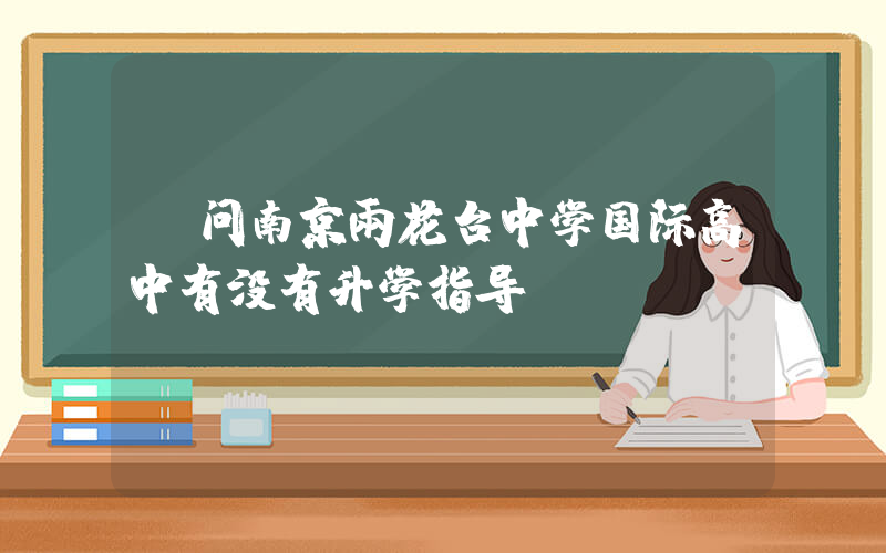 请问南京雨花台中学国际高中有没有升学指导?
