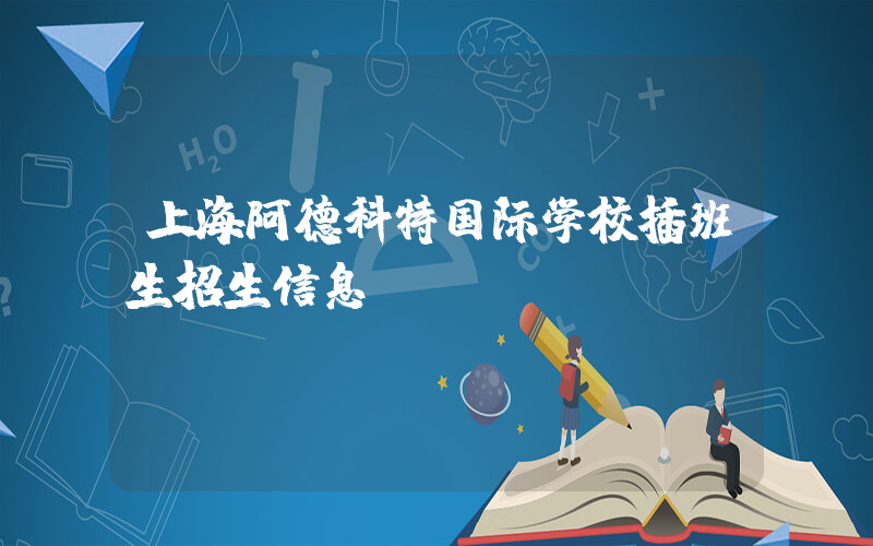 上海阿德科特国际学校插班生招生信息