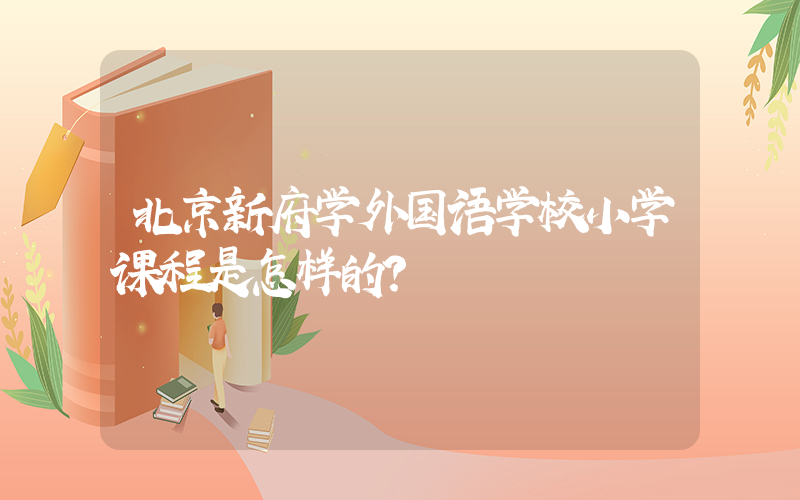 北京新府学外国语学校小学课程是怎样的？