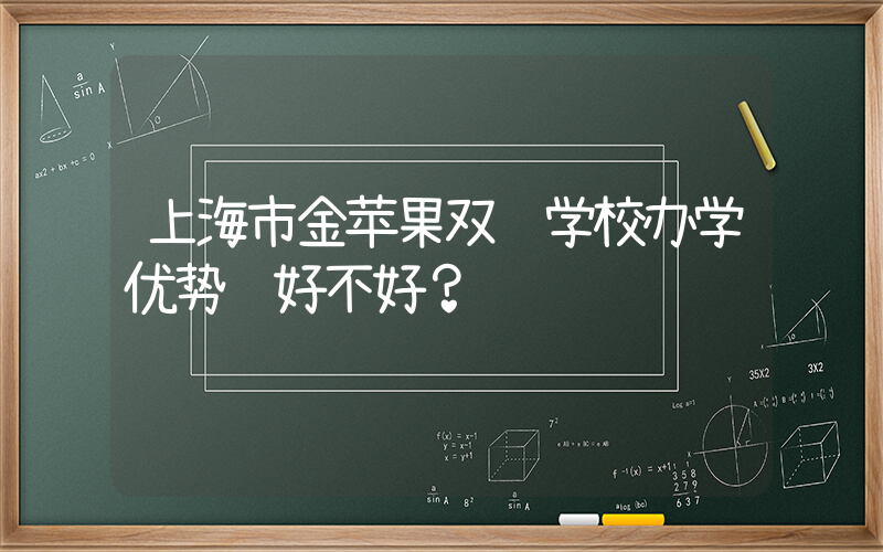 上海市金苹果双语学校办学优势 好不好？