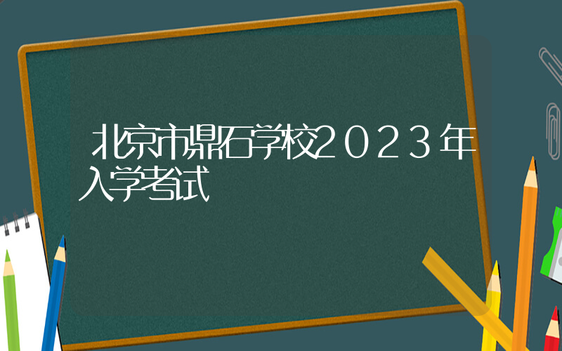北京市鼎石学校2023年入学考试