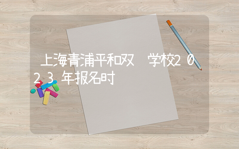 上海青浦平和双语学校2023年报名时间