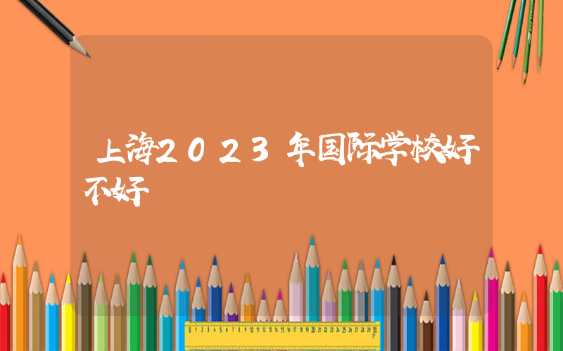 上海2023年国际学校好不好
