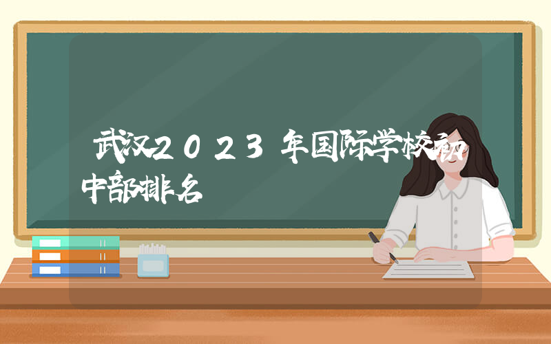 武汉2023年国际学校初中部排名