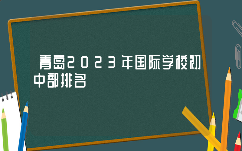 青岛2023年国际学校初中部排名